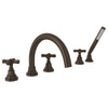 SAN GIOVANNI 5-HOLE DECK MOUNT TUB FILLER (CROSS HANDLE) - robinsonco.ca