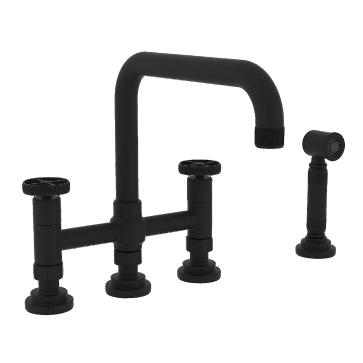 CAMPO BRIDGE KITCHEN FAUCET WITH SIDE SPRAY (WHEEL HANDLE) - robinsonco.ca