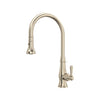 ROHL Patrizia Pulldown Faucet - Satin Nickel with Metal Lever Handle | A3420LMSTN-2