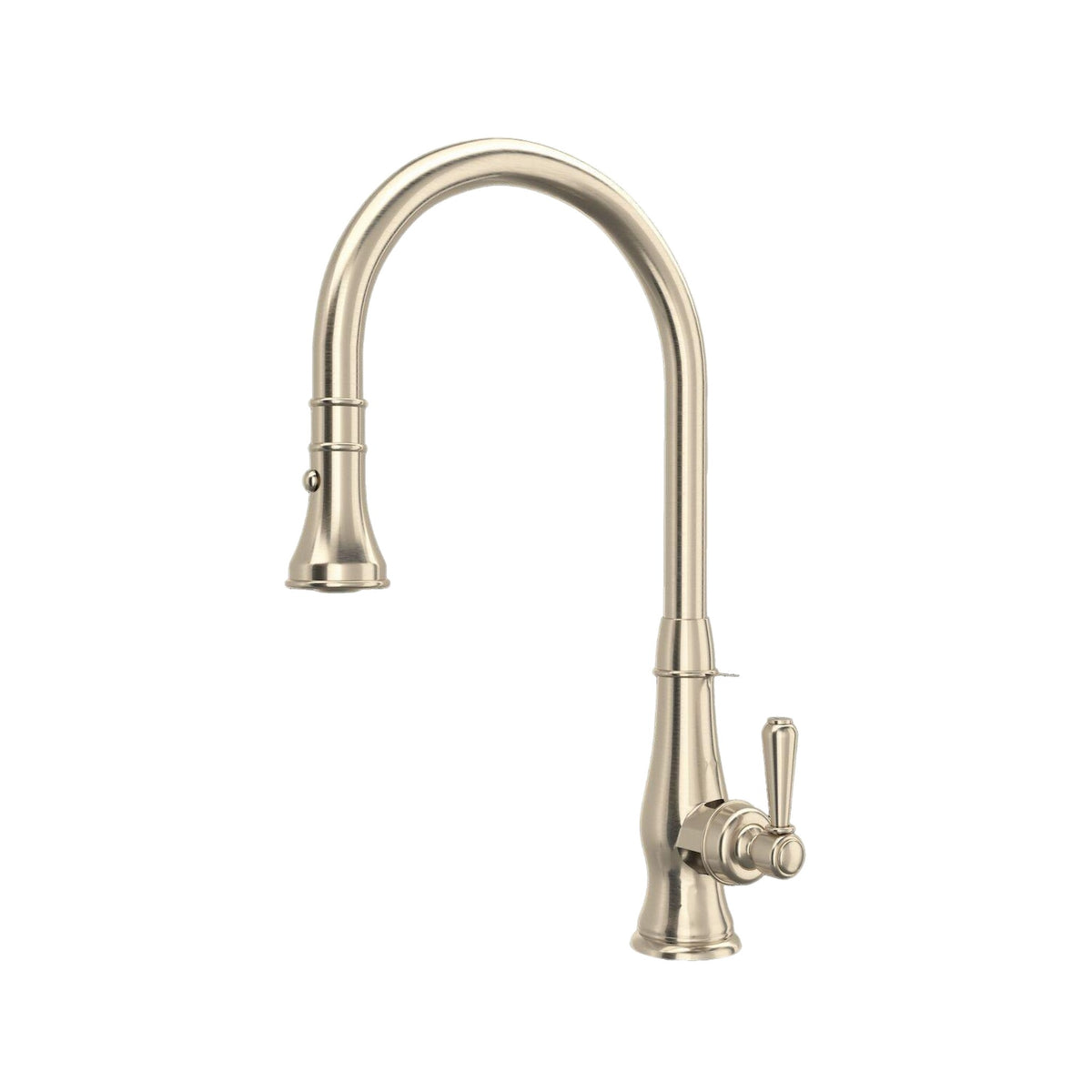 ROHL Patrizia Pulldown Faucet - Satin Nickel with Metal Lever Handle | A3420LMSTN-2