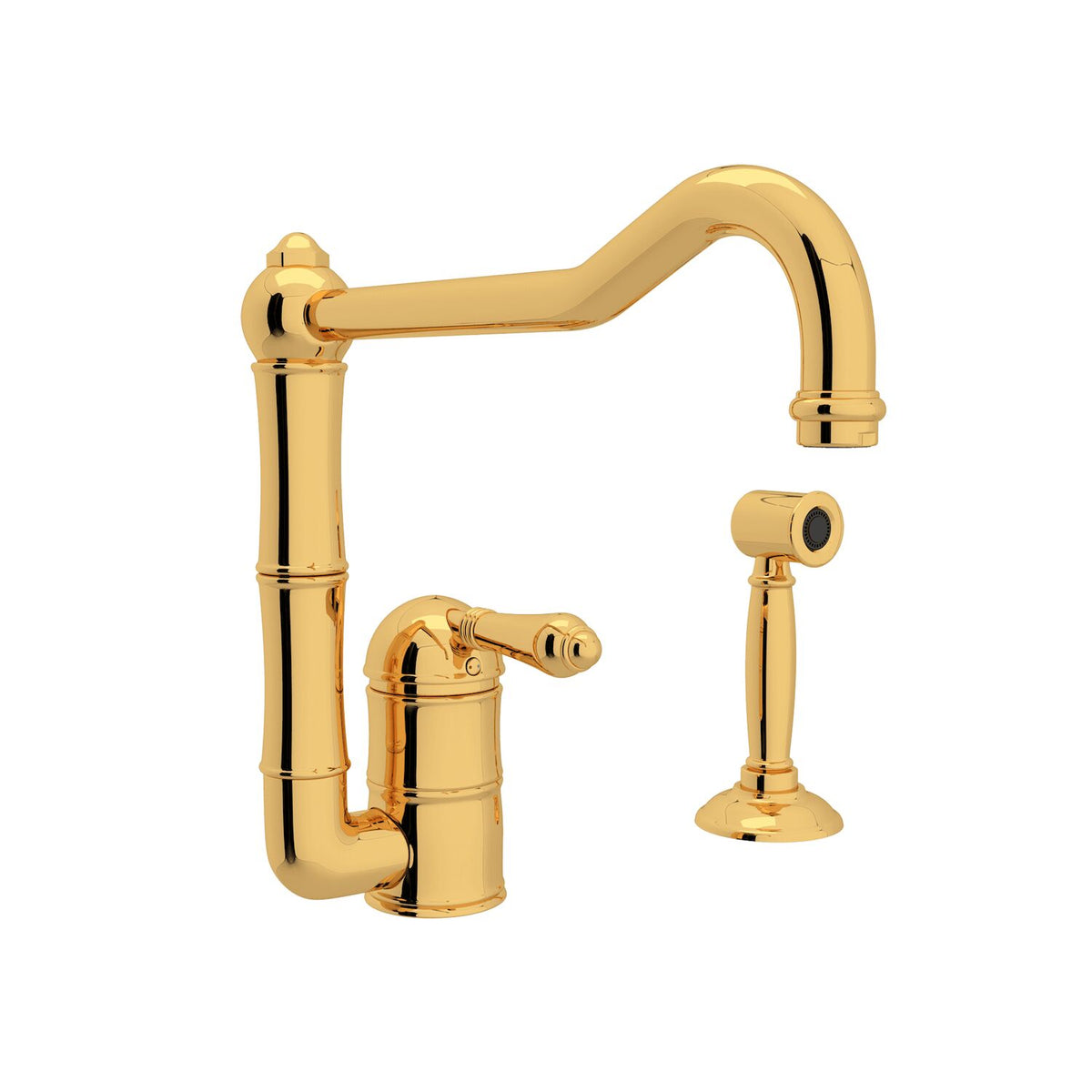 ACQUI® EXTENDED SPOUT KITCHEN FAUCET WITH SIDE SPRAY (LEVER HANDLE) - robinsonco.ca