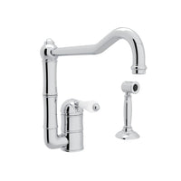 ACQUI® EXTENDED SPOUT KITCHEN FAUCET WITH SIDE SPRAY (PORCELAIN LEVER) - robinsonco.ca