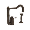 ACQUI® EXTENDED SPOUT KITCHEN FAUCET WITH SIDE SPRAY (PORCELAIN LEVER) - robinsonco.ca
