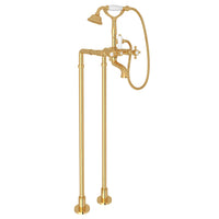 ACQUI FLOOR MOUNT TUB FILLER (CROSS HANDLE) - robinsonco.ca