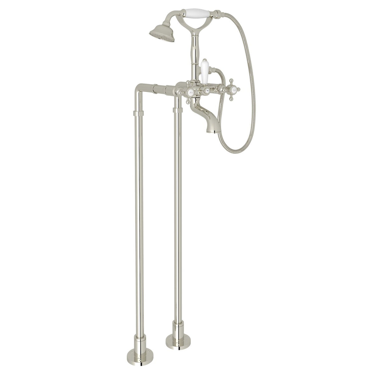 ACQUI FLOOR MOUNT TUB FILLER (CROSS HANDLE) - robinsonco.ca