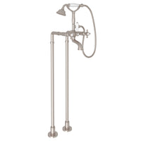 ACQUI FLOOR MOUNT TUB FILLER (CROSS HANDLE) - robinsonco.ca