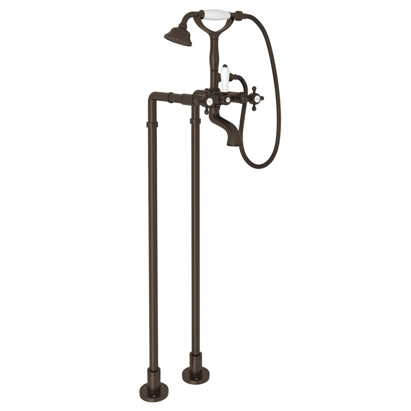 ACQUI FLOOR MOUNT TUB FILLER (CROSS HANDLE) - robinsonco.ca