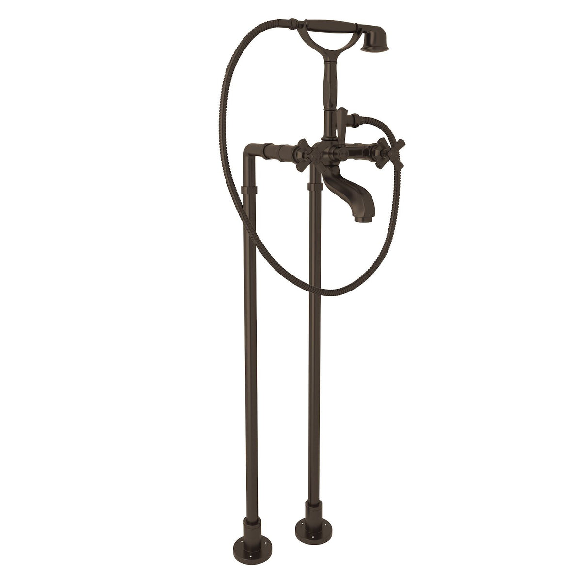PALLADIAN® FLOOR MOUNT TUB FILLER (CROSS HANDLE) - robinsonco.ca