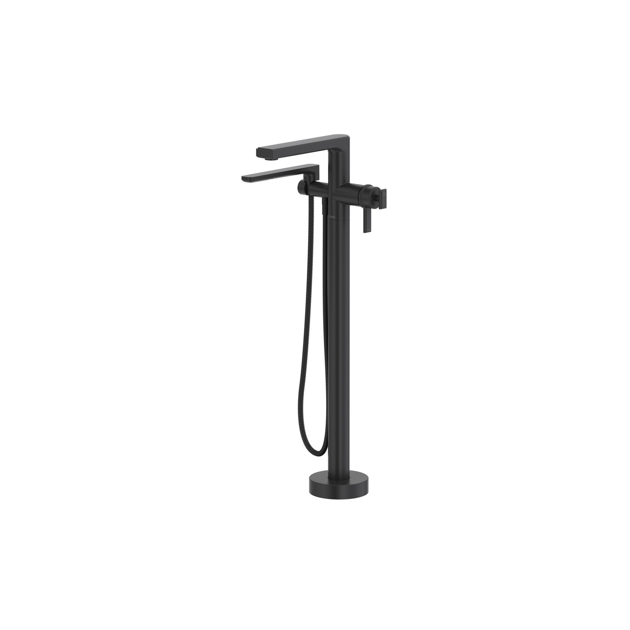 BLACK MANIFESTO™ THERMOSTATIC SINGLE HOLE FLOOR MOUNT TUB FILLER TRIM