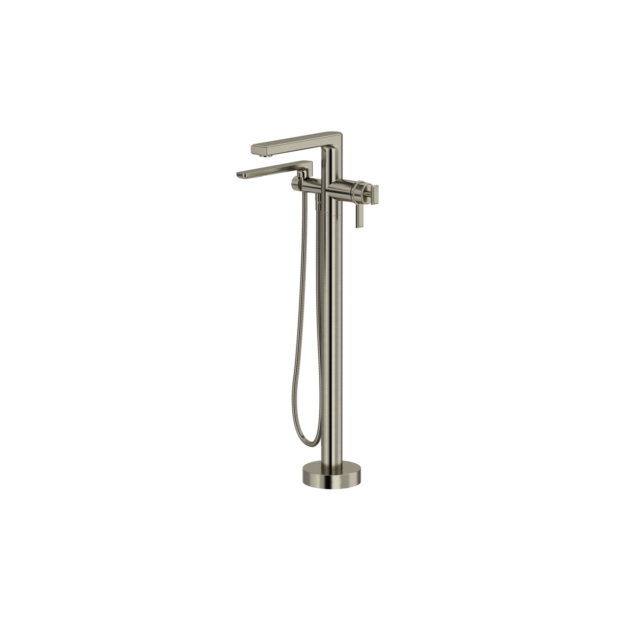 BRUSHED NICKEL MANIFESTO™ THERMOSTATIC SINGLE HOLE FLOOR MOUNT TUB FILLER TRIM