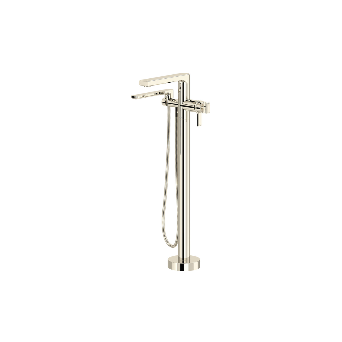 POLISHED NICKEL MANIFESTO™ THERMOSTATIC SINGLE HOLE FLOOR MOUNT TUB FILLER TRIM