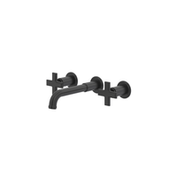 MANIFESTO™ WALL MOUNT LAVATORY FAUCET TRIM BLACK- CROSS HANDLE