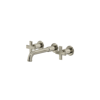 MANIFESTO™ WALL MOUNT LAVATORY FAUCET TRIM BRUSHED NICKEL- CROSS HANDLE