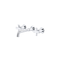 MANIFESTO™ WALL MOUNT LAVATORY FAUCET TRIM CHROME- CROSS HANDLE