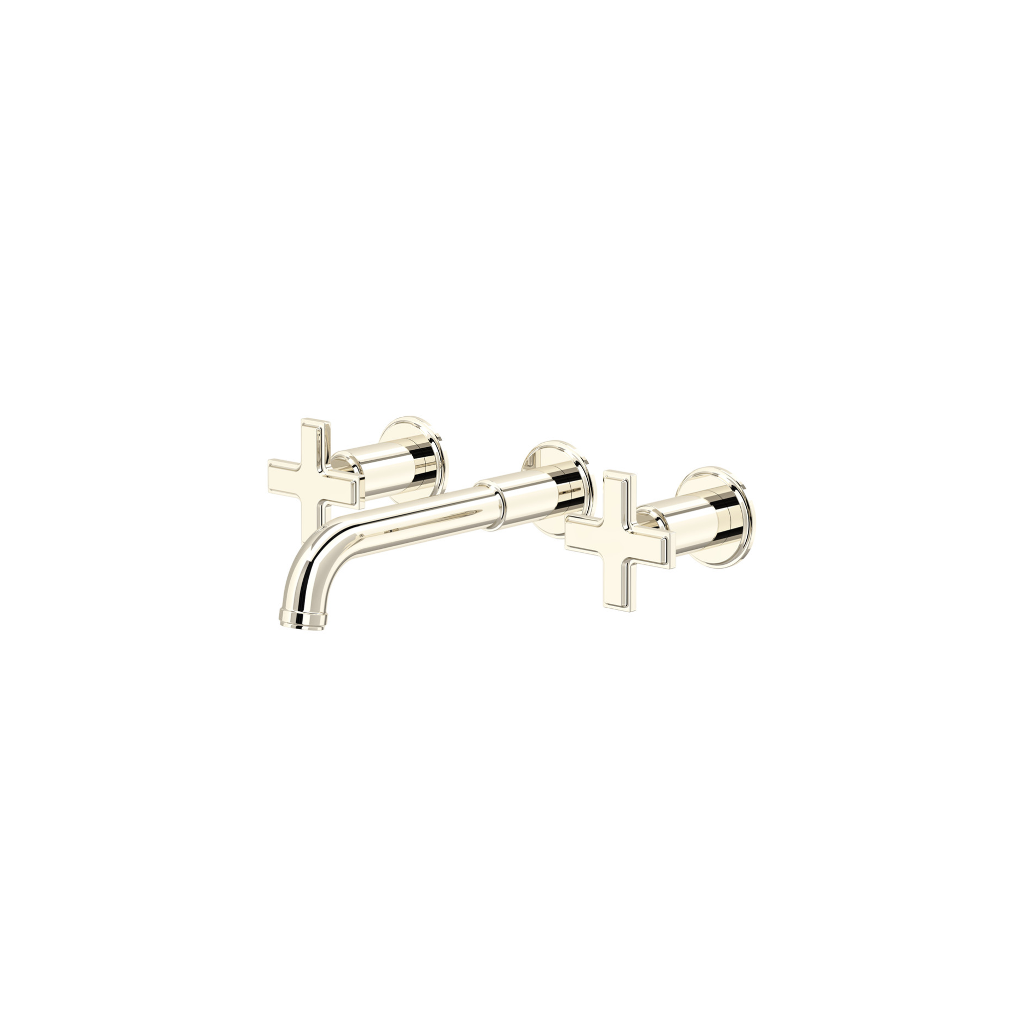 MANIFESTO™ WALL MOUNT LAVATORY FAUCET TRIM POLISHED NICKEL- CROSS HANDLE