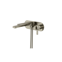 MANIFESTO™ WALL MOUNT THERM / PRESSURE BALANCE TUB FILLER TRIM - BRUSHED NICKEL