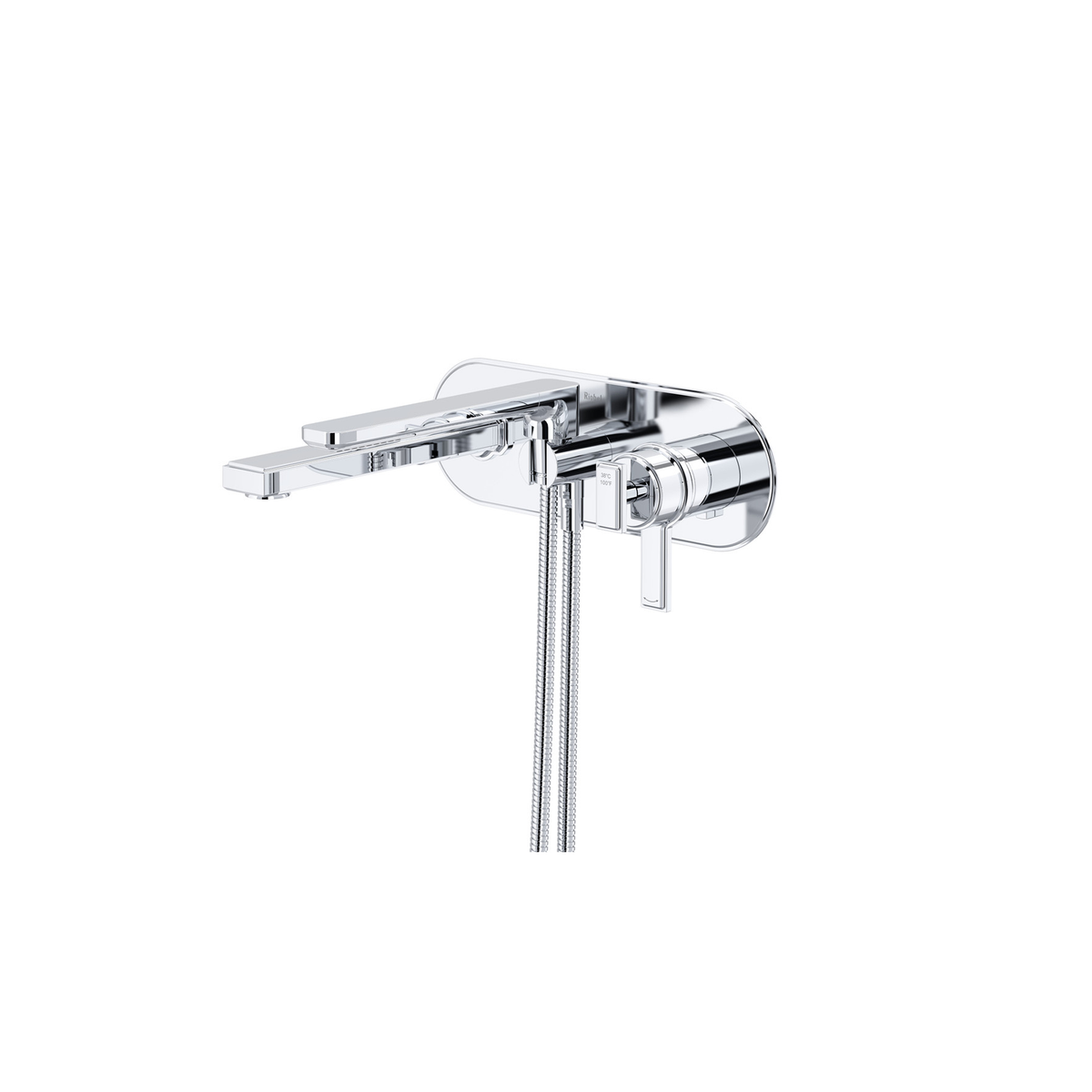 MANIFESTO™ WALL MOUNT THERM / PRESSURE BALANCE TUB FILLER TRIM - CHROME