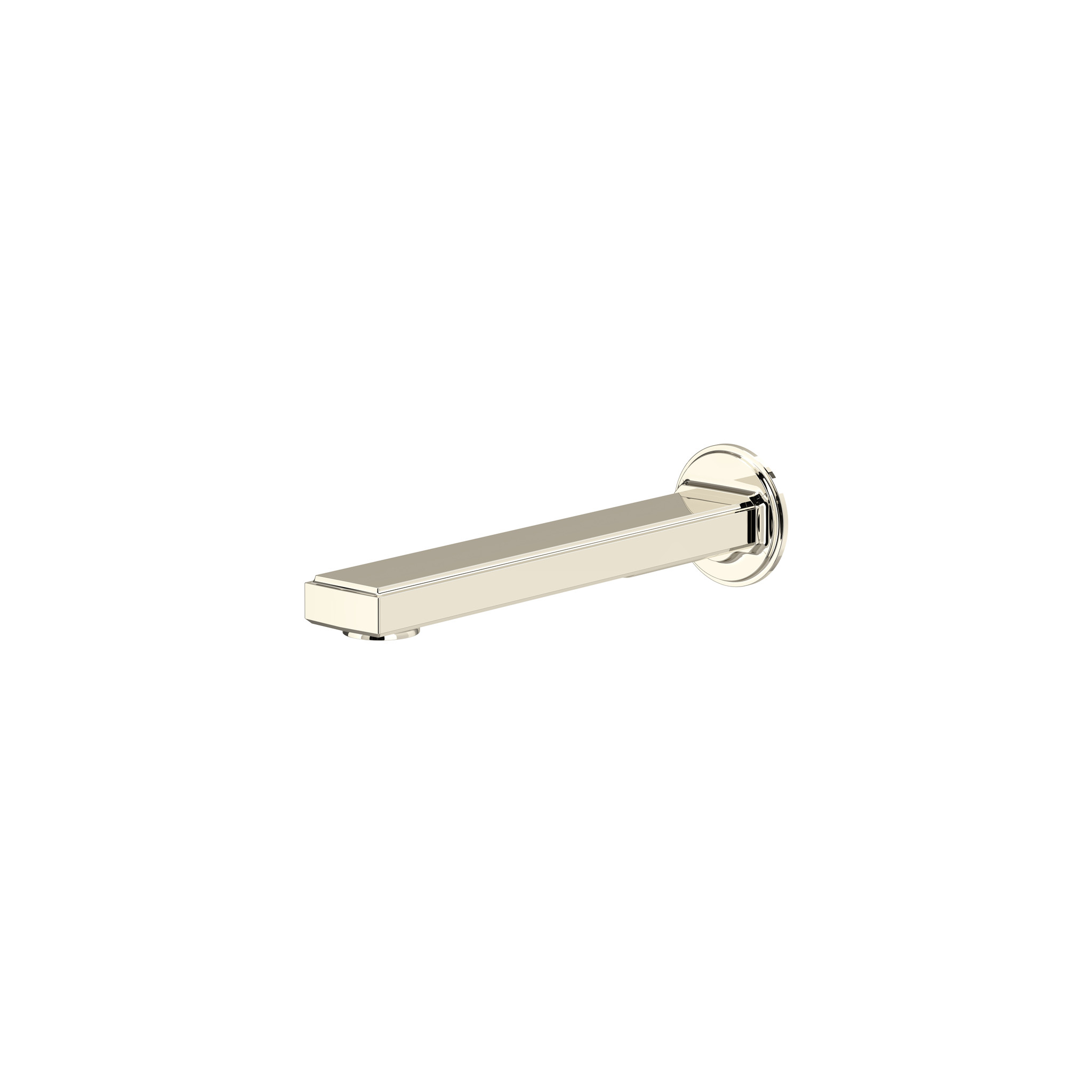 Polished Nickel Manifesto wall-mount tub spout by Riobel