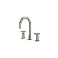 MANIFESTO™ WIDESPREAD LAVATORY FAUCET WITH C-SPOUT-BRUSHED NICKEL-CROSS HANDLE