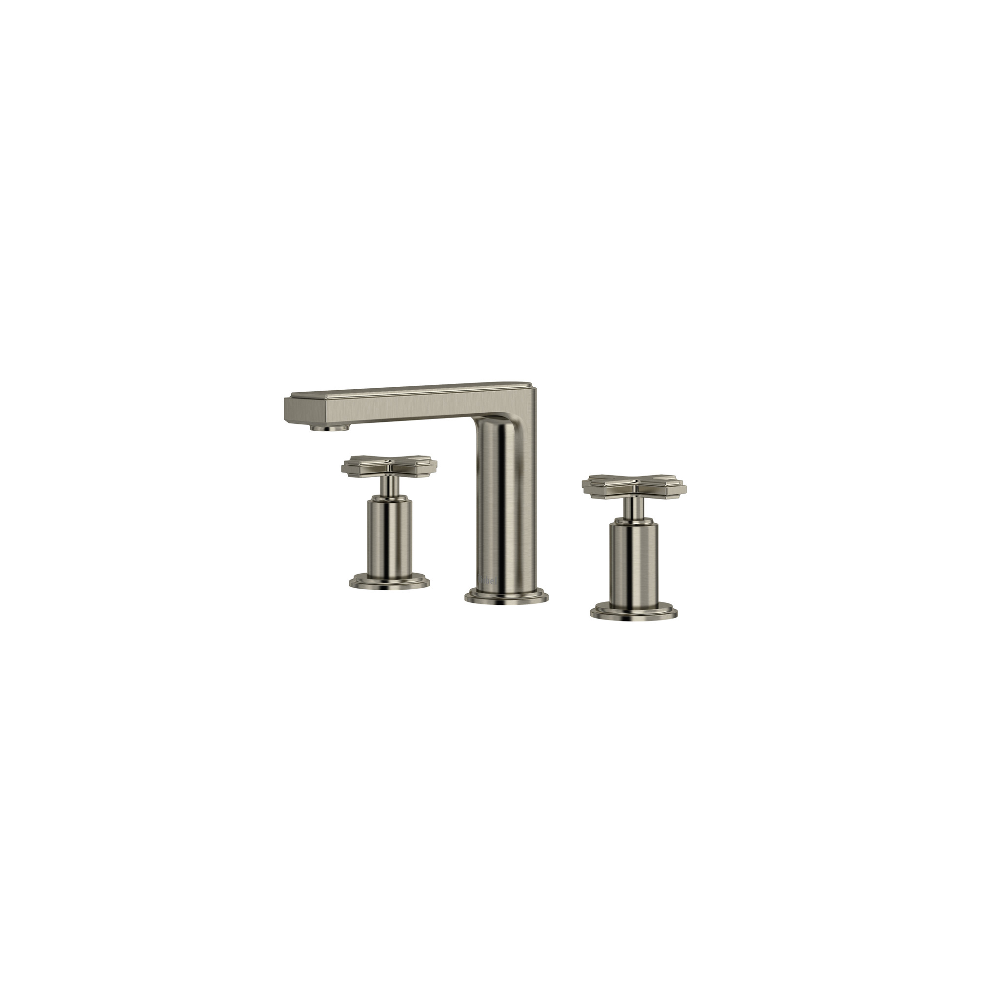MANIFESTO™ WIDESPREAD LAVATORY FAUCET WITH LOW SPOUT-BRUSHED NICKEL-CROSS HANDLE
