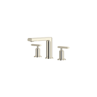 MANIFESTO™ WIDESPREAD LAVATORY FAUCET WITH LOW SPOUT-POLISHED NICKEL-LEVER HANDLE