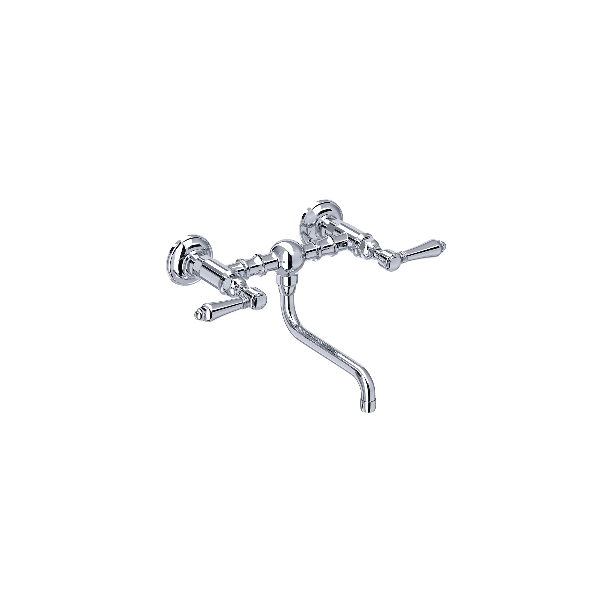 ACQUI® WALL MOUNT BRIDGE LAVATORY FAUCET-LEVER HANDLE