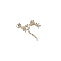 ACQUI® WALL MOUNT BRIDGE LAVATORY FAUCET-CROSS HANDLE