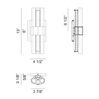 KRUSTALLOS 1-LIGHT LED WALL/VANITY SCONCE (MULTIPLE SIZES) - robinsonco.ca