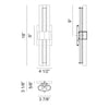 KRUSTALLOS 1-LIGHT LED WALL/VANITY SCONCE (MULTIPLE SIZES) - robinsonco.ca