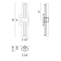 KRUSTALLOS 1-LIGHT LED WALL/VANITY SCONCE (MULTIPLE SIZES) - robinsonco.ca
