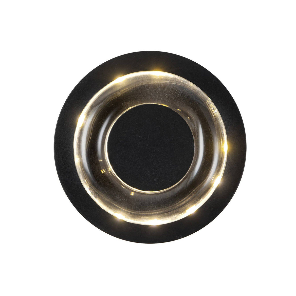 Kuzco Stephord Exterior Wall Sconce in black with clear glass
