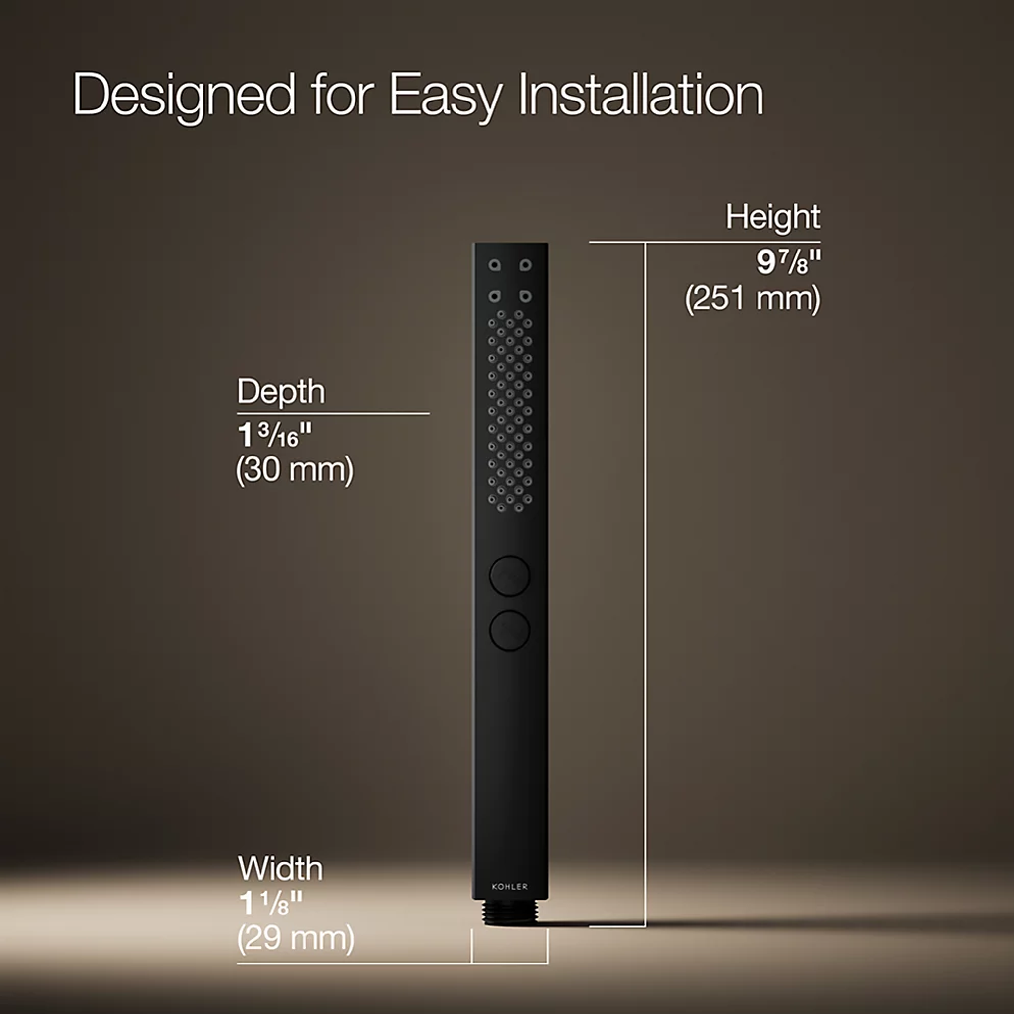 SHIFT SQUARE TWO-FUNCTION HANDSHOWER, 2.5 GPM - robinsonco.ca