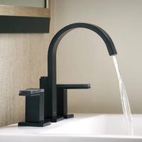 SIDERNA WIDESPREAD LAVATORY AND BIDET SOLAR GRAY GLASS LEVER HANDLE KIT - robinsonco.ca