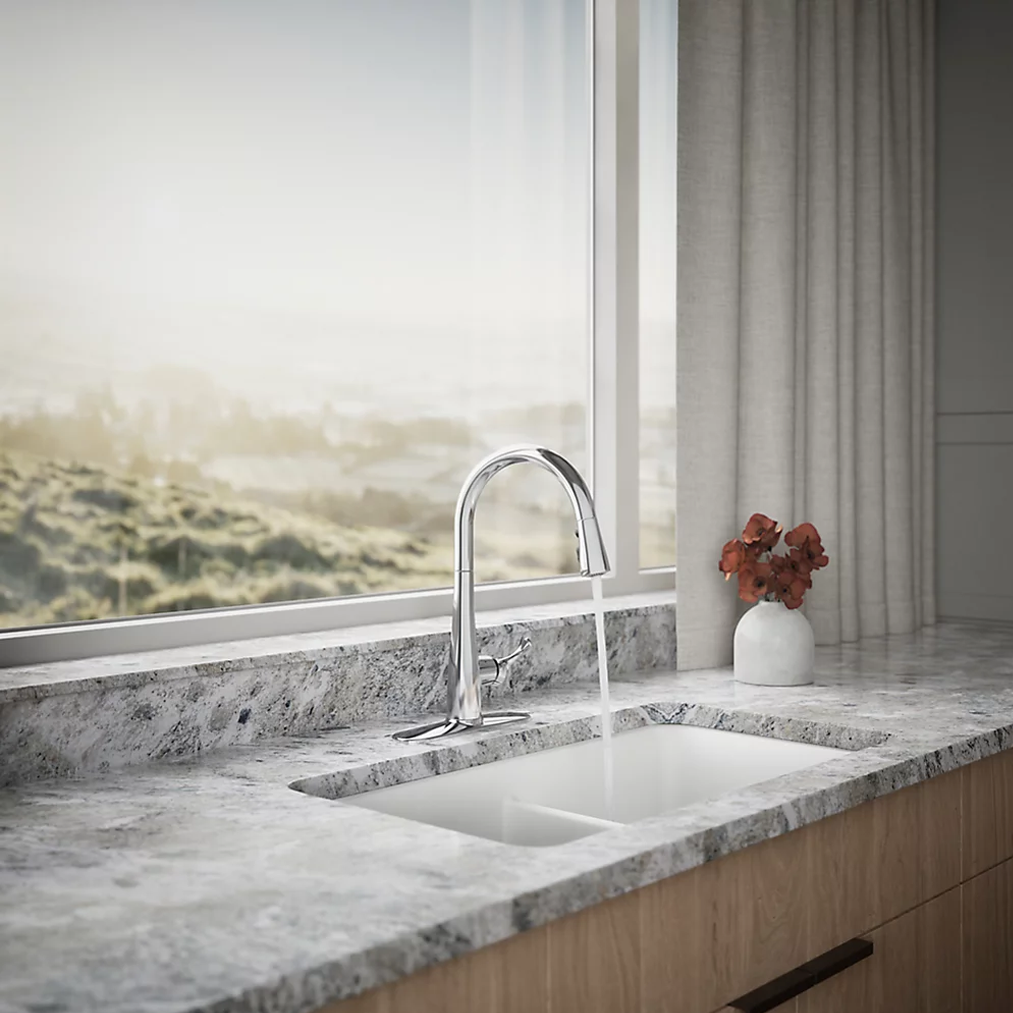 SIMPLICE SINGLE OR THREE-HOLE KITCHEN PULL DOWN SINK FAUCET - robinsonco.ca