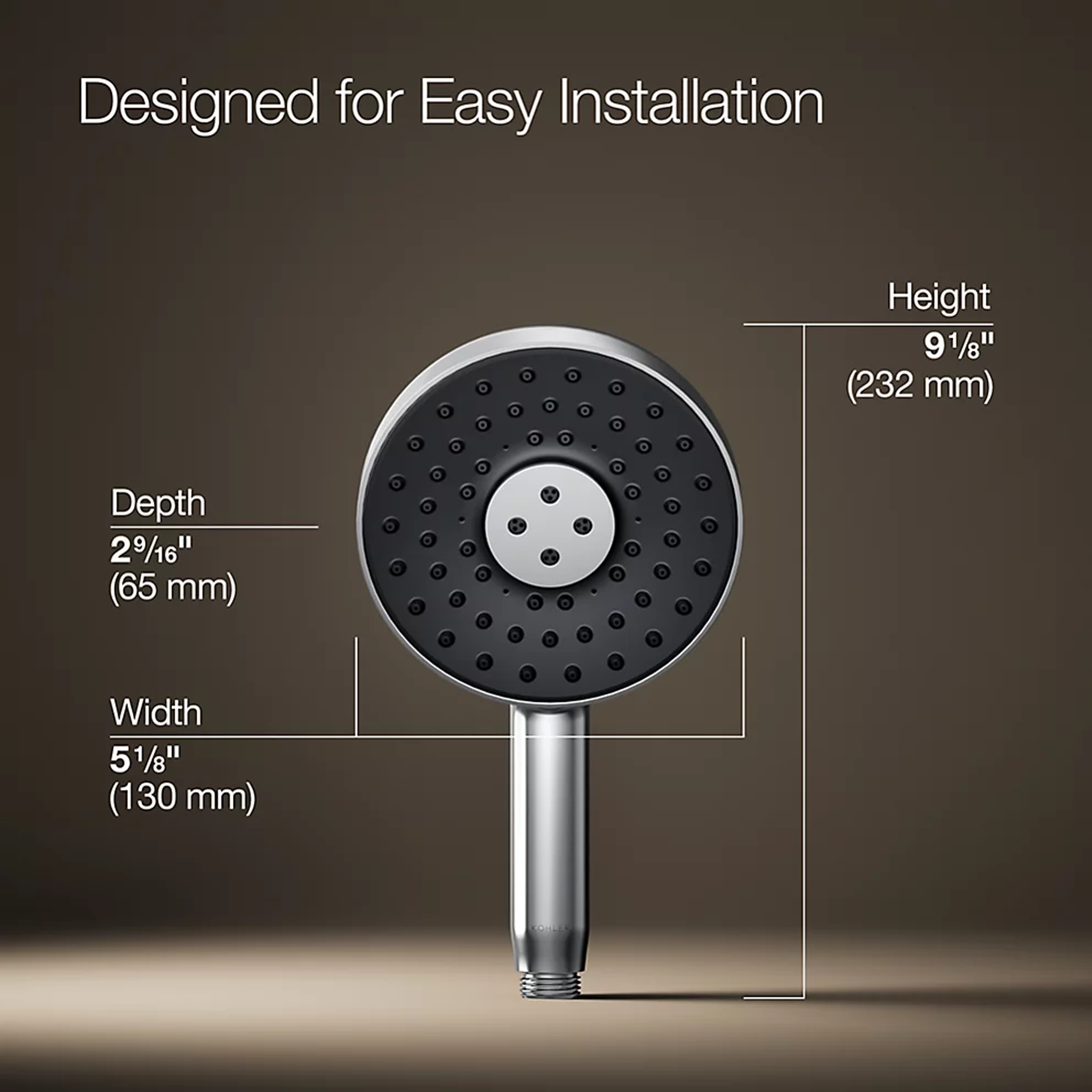 STATEMENT ROUND THREE-FUNCTION HANDSHOWER, 2.5 GPM - robinsonco.ca