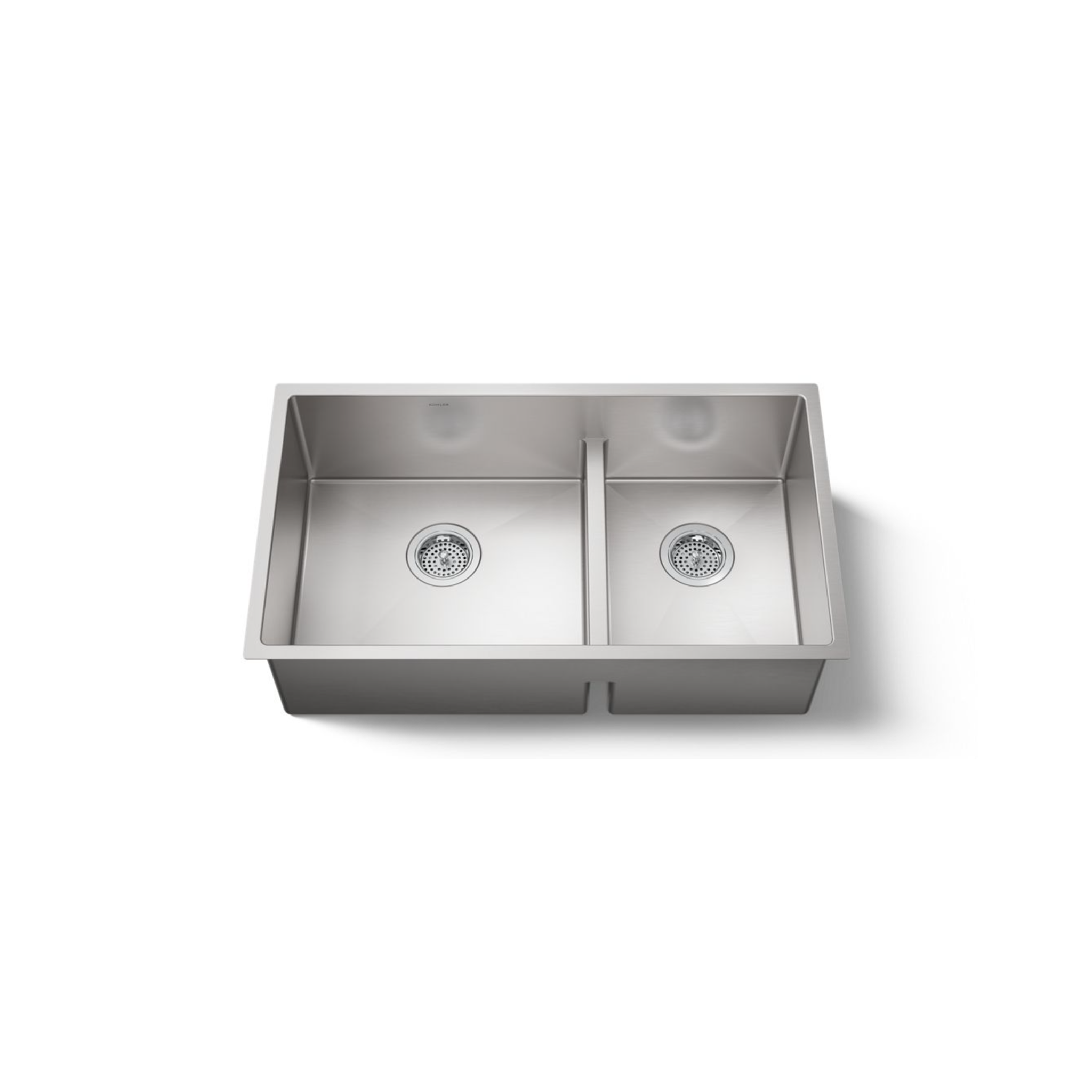 STRIVE® 32 X 18-5/16 X 9-5/16 INCHES SMART DIVIDE® UNDER-MOUNT LARGE/MEDIUM DOUBLE-BOWL KITCHEN SINK WITH SINK RACK - robinsonco.ca