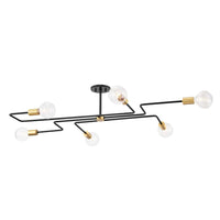 JENA 41" SIX LIGHT FLUSH MOUNT - robinsonco.ca