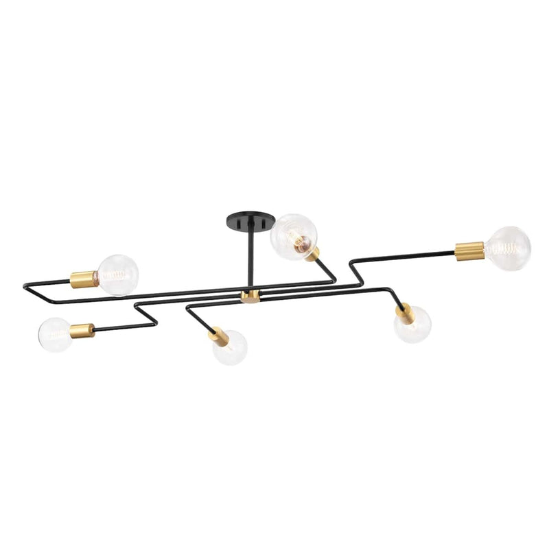 JENA 41" SIX LIGHT FLUSH MOUNT - robinsonco.ca
