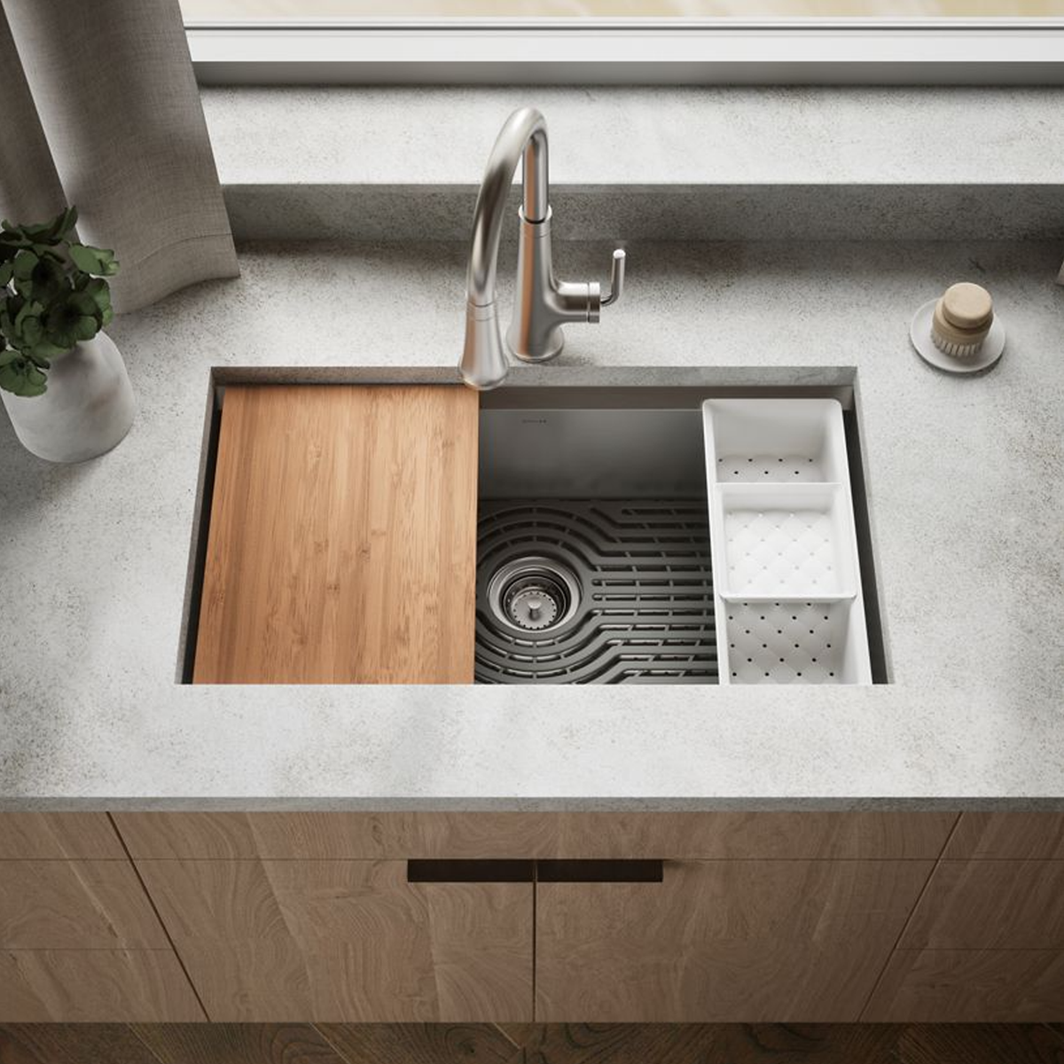 TASK 33-INCH SINGLE-BOWL WORKSTATION KITCHEN SINK - robinsonco.ca