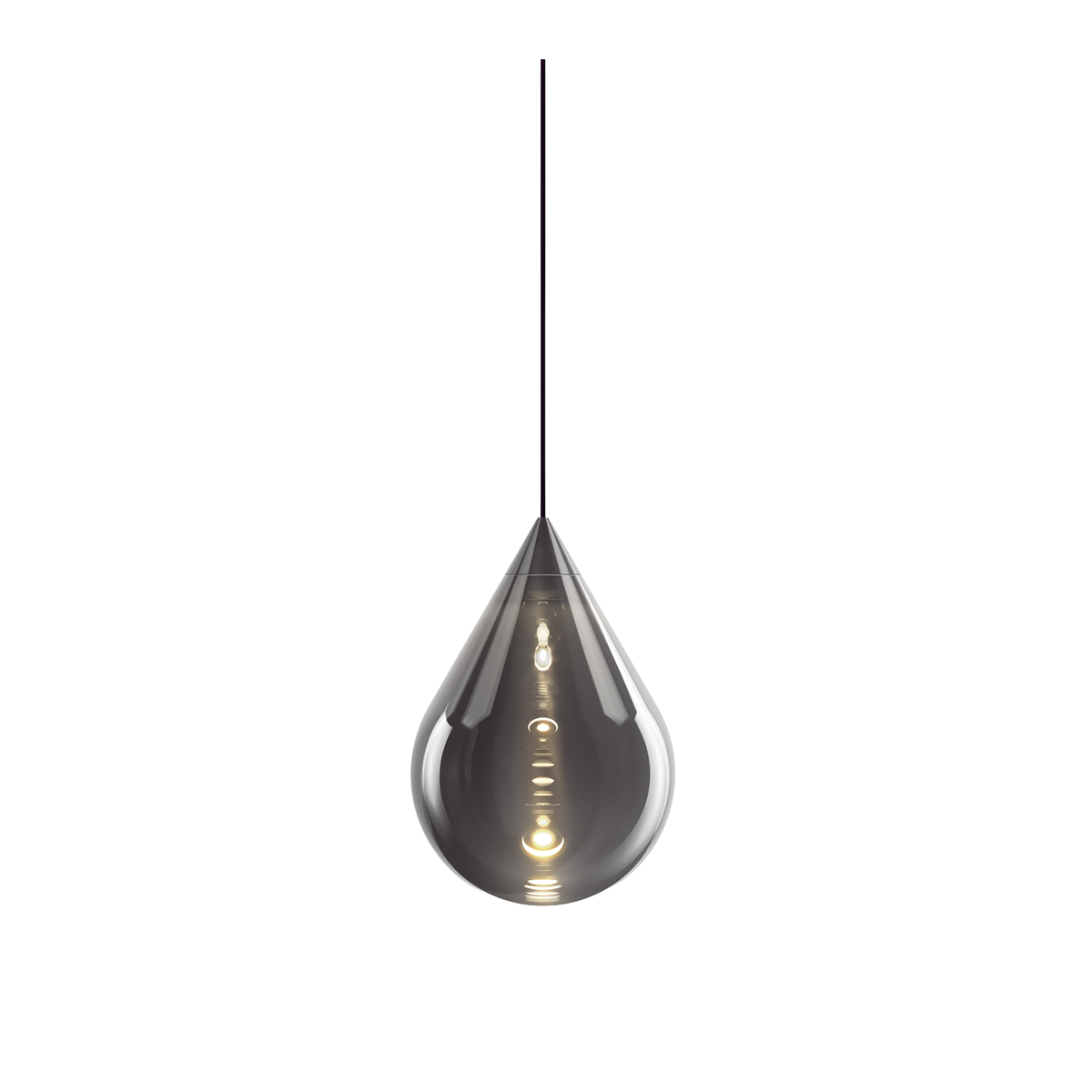 Tom Dixon Flare Pendant light in silver finish and bead shape