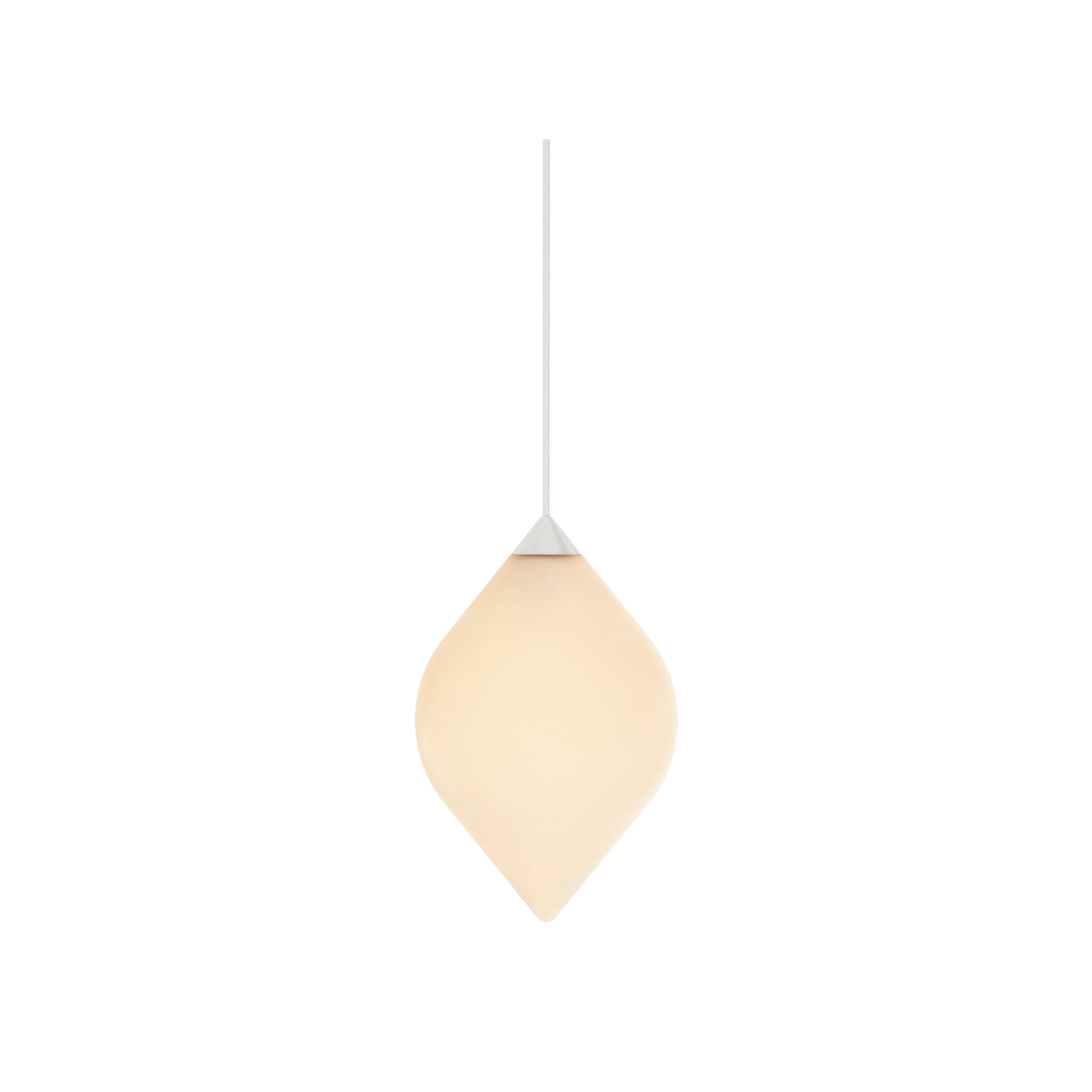 Tom Dixon Flare Pendant light in opal glass and top shape