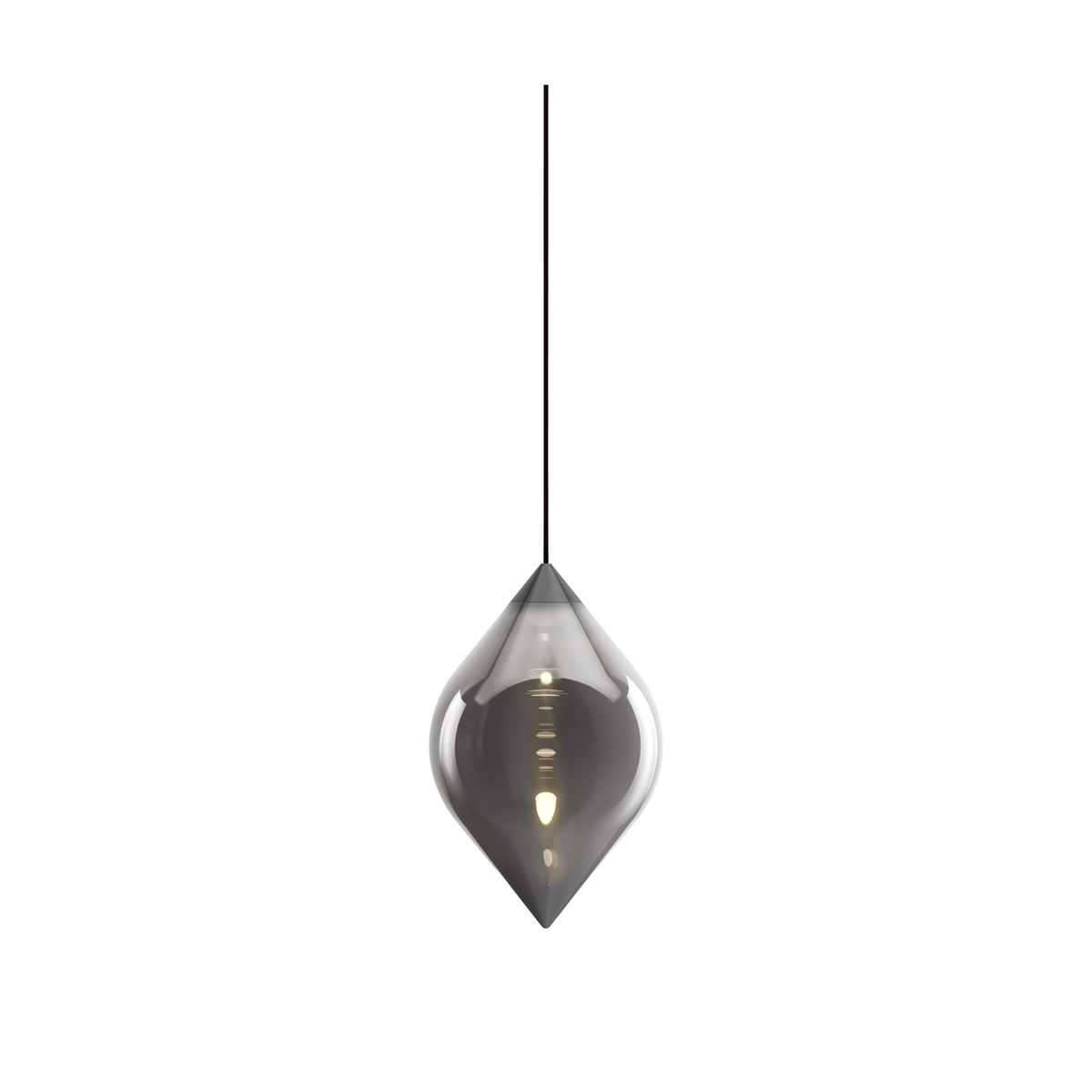 Tom Dixon Flare Pendant light in silver finish and top shape