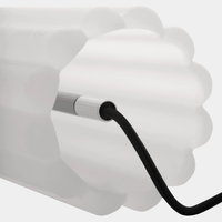 Tom Dixon Press Table Lamp frosted glass shade close up of cord