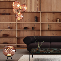 Tom Dixon Whirl LED portable floor lamp in copper finish