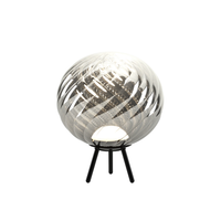 Tom Dixon Whirl LED portable floor light in silver finish
