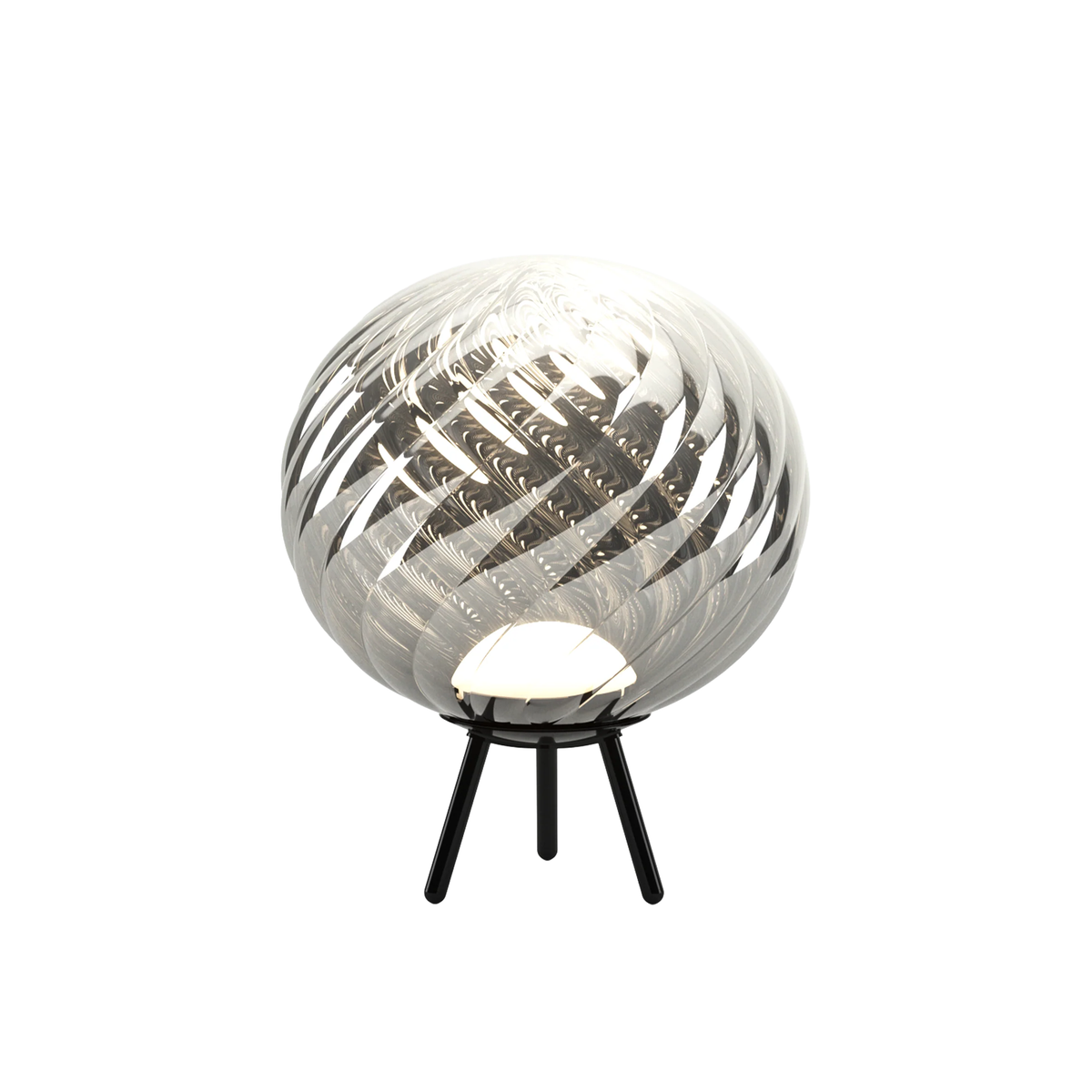 Tom Dixon Whirl LED portable floor light in silver finish