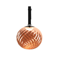 Tom Dixon Whirl LED portable hanging light in copper finish