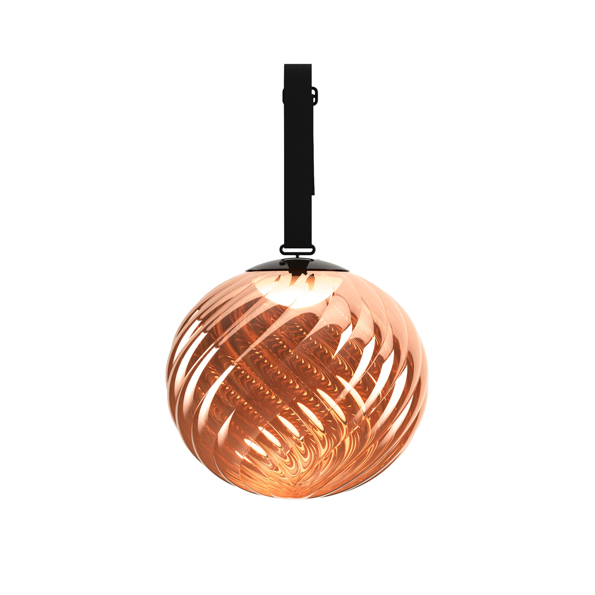 Tom Dixon Whirl LED portable hanging light in copper finish