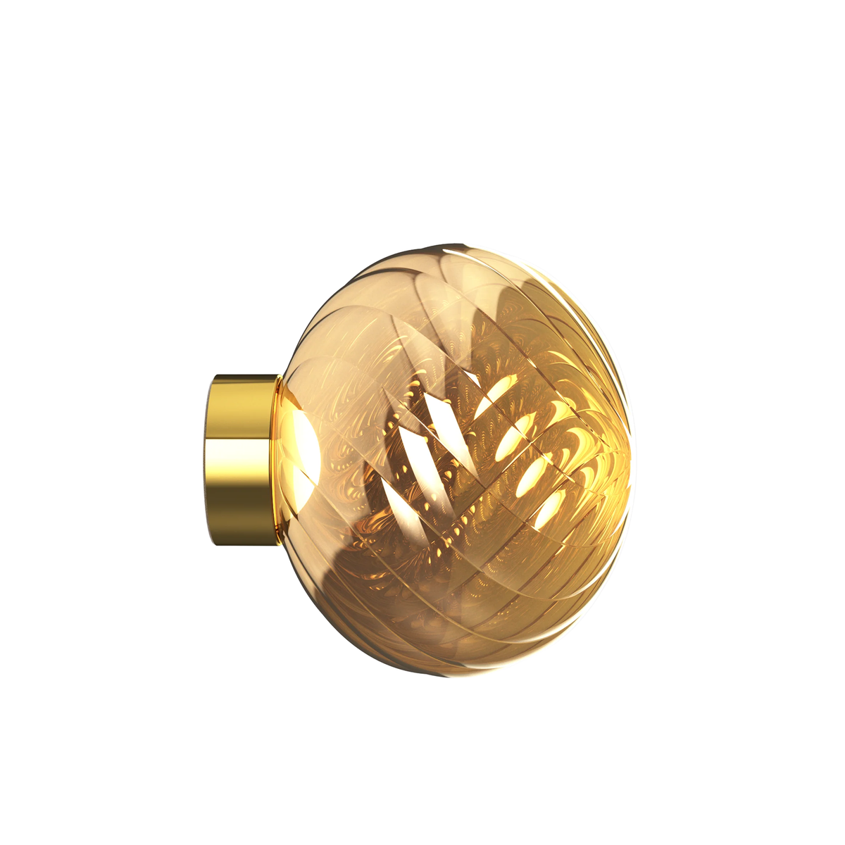 Tom Dixon Whirl LED wall light in gold finish