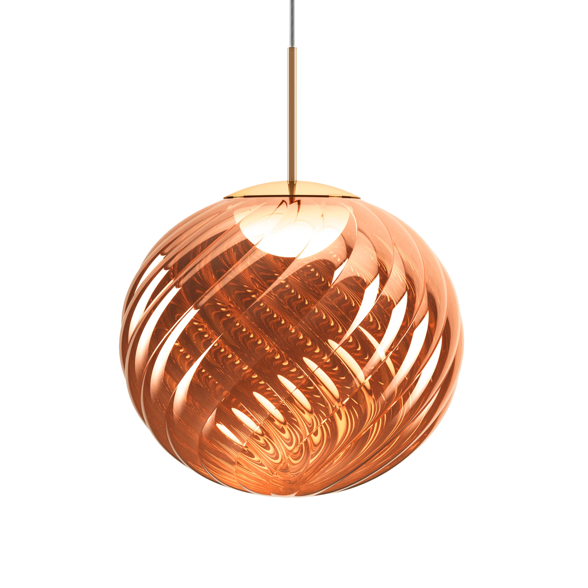 Tom Dixon Whirl LED Pendant in copper finish